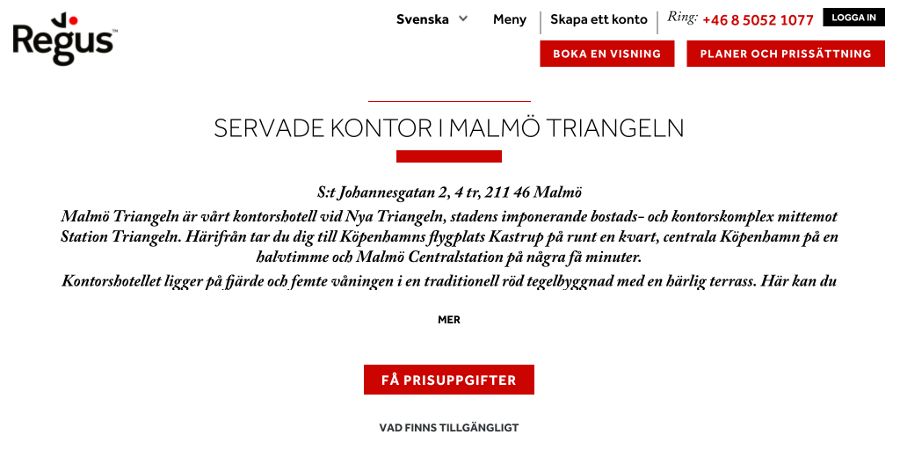 Regus Malmö Triangeln