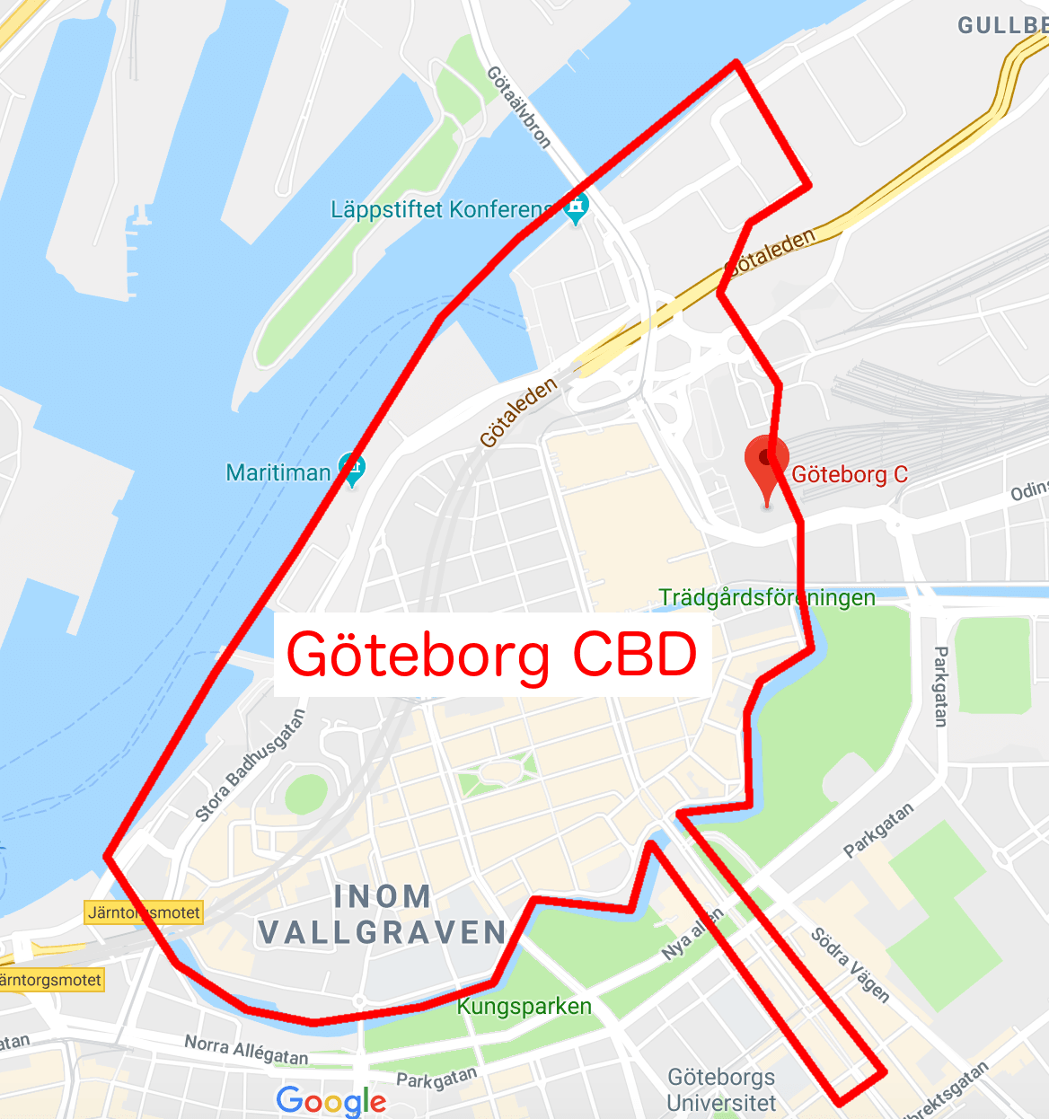 Göteborg CBD central business district